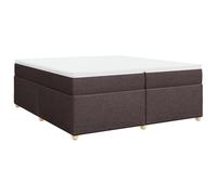 QJBSAVVA Lit à Sommier 200x200 cm avec Matelas et Surmatelas Marron