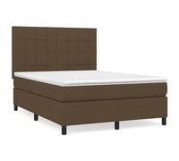 QJBSAVVA Lit à Sommier avec Matelas Ressorts et Surmatelas 140x200 cm | Lit complet avec cadre en contreplaqué, tête de lit réglable et surmatelas moelleux pour votre chambre à coucher.