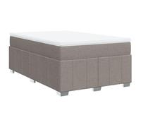 QJBSAVVA Lit avec Matelas Ressorts et Surmatelas 120x190 cm Taupe | Ensemble de literie complet avec cadre robuste et pieds en pin massif pour optimiser le confort de votre chambre à coucher.