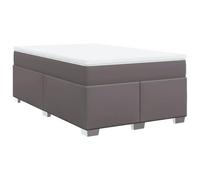 QJBSAVVA Lit Boxspring 120x190 cm avec Matelas et Surmatelas Gris | Ensemble lit complet avec matelas à ressorts ensachés et surmatelas lavable pour chambre à coucher moderne.