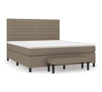 QJBSAVVA Lit Boxspring 180x200 avec Matelas Surmatelas Banc 5 pcs