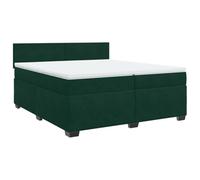 QJBSAVVA Lit Complet 200x200 cm Boxspring avec Matelas et Surmatelas Vert