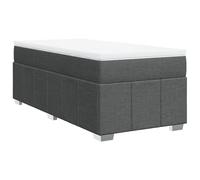QJBSAVVA Lit Complet 90x190 cm avec Matelas et Surmatelas Gris Foncé