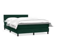 QJBSAVVA Lit Complet Velours avec Matelas Ressorts Vert Foncé 160x220 cm | Ensemble lit double en velours vert pour chambre à coucher avec matelas à ressorts ensachés et surmatelas confort.