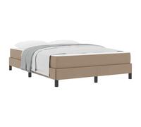 QJBSAVVA Lit Double avec Matelas 160x200 cm Cadre en Tissu Cappuccino | Ensemble complet de literie moderne pour chambre à coucher, offrant un soutien de 280 kg et un confort multi-zone.