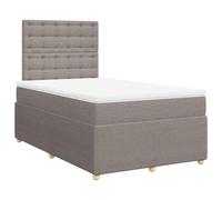 QJBSAVVA Lit Sommier 120x200 cm avec Matelas et Surmatelas Taupe