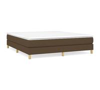 QJBSAVVA Lit Sommier 160x200 cm avec Matelas et Surmatelas Marron | Ensemble lit double pour chambre à coucher avec cadre robuste en contreplaqué, matelas et surmatelas en mousse.