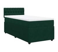 QJBSAVVA Lit Sommier 90x190 avec Matelas Ressorts et Surmatelas Velours | Ce lit complet avec tête de lit apporte confort et design moderne à votre chambre à coucher pour un sommeil serein.