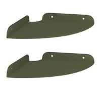 QJBSAVVA Lot de 2 Étagères Flottantes d'angle en Acier, Support Mural Quart de Rond 18 x 18 x 2 cm avec Rebords Surélevés, Rangement Mural Moderne pour Salon Cuisine et Bureau, Vert Olive Mat
