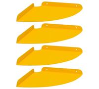 QJBSAVVA Lot de 4 Étagères Flottantes d'angle en Acier Jaune Moutarde, Rayonnage Mural Quart de Rond pour Salon, Cuisine et Chambre, Design Minimaliste Moderne, 24 x 24 x 2 cm
