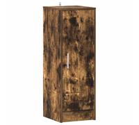 QJBSAVVA Meuble à Chaussures en Bois d'Ingénierie, Armoire à Chaussures avec Porte Réversible et 6 Compartiments pour Entrée et Couloir, Chêne Fumé, 32 x 35 x 92 cm