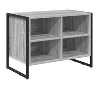 QJBSAVVA Meuble à Chaussures Gris Sonoma, Cabinet de Rangement en Bois d'Ingénierie, Buffet Bas Rectangulaire pour Entrée, Couloir et Salon, Style Industriel, 60 x 35 x 44 cm