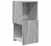QJBSAVVA Meuble d'angle Gris Sonoma 30,5 x 30 x 65 cm, Bibliothèque d'angle et Support de Rangement en Bois d'Ingénierie, Colonne Gain de Place pour Salon et Entrée