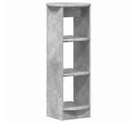 QJBSAVVA Meuble d'Appoint Gris Béton 40x40x100 cm en Bois d'Ingénierie - Buffet Haut Moderne avec 3 Étagères pour Salon, Salle de Manger et Couloir