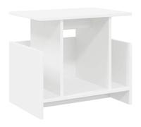 QJBSAVVA Meuble TV Blanc 50 x 35 x 45 cm en Bois d'Ingénierie, Support TV Moderne pour Salon et Chambre, Petit Buffet Bas Rectangulaire avec Rangement pour Appareils Multimédia