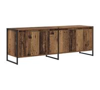 QJBSAVVA Meuble TV Style Industriel en Bois d'Ingénierie, Buffet Bas avec 4 Portes et Grand Espace de Rangement pour Salon et Séjour, Design Moderne, Bois Ancien, 140 x 36 x 49,5 cm