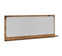 QJBSAVVA Miroir de Salle de Bain avec Étagère, Cabinet Miroir Mural en Bois d'Ingénierie pour Couloir, Armoire de Rangement Murale, Bois Ancien, 90 x 10,5 x 37 cm