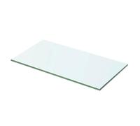 QJBSAVVA Panneau pour Étagère en Verre Trempé Transparent 50 x 20 cm, Tablette Murale Épaisse 8 mm pour Paroi à Lattes et Présentoir de Magasin, Support de Rangement Robuste Capacité 15 kg