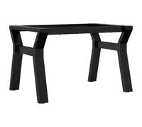 QJBSAVVA Pieds de Table Basse Cadre en Y 60x40x38 cm, Piétement de Table en Acier Revêtu de Poudre Noir pour Projet DIY, Structure de Meuble de Salon Industrielle et Robuste