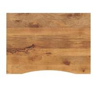 QJBSAVVA Plateau de Bureau avec Courbe 110x80x2,5 cm en Bois de Manguier Massif Brut, Dessus de Table Rustique pour Bureau d'Écriture, Table Informatique ou de Salle à Manger