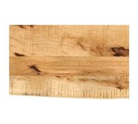 QJBSAVVA Plateau de table 40 x 30 x 3,8 cm en bois massif de manguier, plateau de table rustique en bois avec bord d'arbre, bord naturel, plaque de rechange pour petites tables d'appoint, tables