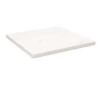 QJBSAVVA Plateau de Table 40x40x2,5 cm en Bois de Pin Massif Blanc, Dessus de Table Carré pour Restauration de Table Basse, Table d'Appoint et Projets de Meuble DIY