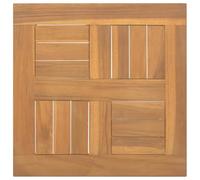 QJBSAVVA Plateau de table carré 40 x 40 x 2,5 cm en teck massif - Plateau de rechange finement poli avec lasure à base d'eau - Plaque en bois robuste pour table à manger, restaurant, café et maison