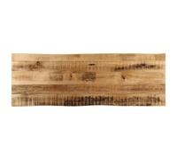 QJBSAVVA Plateau de Table en Bois de Manguier Massif Brut 120x40x2,5 cm, Dessus de Table Rectangulaire avec Bords Naturels pour DIY Table à Manger, Bureau ou Table Basse
