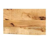 QJBSAVVA Plateau de Table en Bois de Manguier Massif Brut 60x40x2,5 cm, Dessus de Table Rectangulaire avec Bord Vif Unique, Panneau en Bois pour Table Basse, Bureau et Meuble DIY