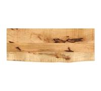 QJBSAVVA Plateau de table en bois massif 70 x 40 x 3,8 cm, bord d'arbre véritable, plateau rustique en bois de manguier pour table DIY, bureau ou table d'appoint, surface en bois naturel
