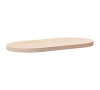 QJBSAVVA Plateau de table ovale 60 x 30 x 2,5 cm en pin massif - Plaque en bois non traité pour bricolage, table basse, table d'appoint, table console et restauration - Plaque de rechange naturelle