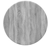 QJBSAVVA Plateau de Table Rond Ø 30 cm en Bois d'Ingénierie, Épaisseur 1,5 cm, Plateau de Rechange pour Table Basse, Table d'Appoint et Meuble de Bistrot, Coloris Gris Sonoma