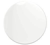QJBSAVVA Plateau de Table Rond Blanc Brillant Ø 70 cm, Dessus de Table en Bois d'Ingénierie 1,5 cm d'Épaisseur, Panneau de Remplacement pour Cuisine, Salle à Manger et Bureau
