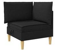 QJBSAVVA Pouf de Rangement Carré en Tissu avec Coffre, Tabouret Repose-Pieds Moderne pour Salon, Bout de Canapé Rembourré et Siège d'Appoint avec Pieds Plastique Marron