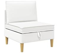 QJBSAVVA Pouf de Rangement Carré en Tissu, Coffre de Salon et Repose-Pieds Rembourré avec Espace de Stockage Caché, Tabouret Moderne pour Assise et Rangement, Pieds Marrons
