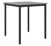 QJBSAVVA Table à Manger 70x70x75 cm, Table de Repas Carrée avec Plateau en Bois et Structure en Métal Noir, Design Moderne pour Cuisine et Salon, Petite Table de Bistrot Stable et Robuste