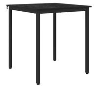 QJBSAVVA Table à Manger Carrée 70x70x75 cm, Table de Cuisine Design Industriel avec Plateau en Bois et Cadre en Métal Noir, Petite Table de Repas Moderne pour Salle à Manger et Salon