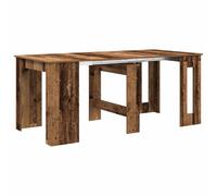 QJBSAVVA Table à Manger Extensible 180 x 85 x 75 cm Rectangulaire en Bois d'Ingénierie Coloris Bois Ancien, Table de Cuisine Pliante Gain de Place pour Salle à Manger Salon et Bureau