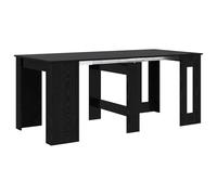 QJBSAVVA Table à Manger Extensible 60-180 cm, Table de Cuisine Rectangulaire en Bois d'Ingénierie, Console Pliante Gain de Place pour Salle à Manger et Espace Travail, Design Moderne, Chêne Noir