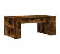 QJBSAVVA Table basse en chêne fumé - 102 x 55 x 42 cm - Table de salon moderne en bois - Table d'appoint stable avec grande surface de rangement et beaucoup d'espace de rangement pour votre salon