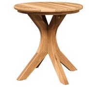 QJBSAVVA Table d'appoint de Jardin Ronde en Bois de Teck Massif Bout de Canapé d'Extérieur Table Basse Durable pour Terrasse Balcon et Patio Marron 40 x 40 x 41 cm