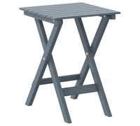 QJBSAVVA Table d'Appoint Pliable en Bois de Peuplier Massif Gris, Bout de Canapé Design et Tabouret Pliant de Jardin pour Salon, Balcon, Terrasse et Patio, 35 x 35 x 46 cm
