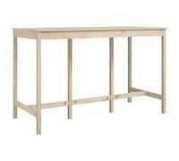 QJBSAVVA Table de Bar 180x80x110 cm en Bois de Pin Massif - Table Haute de Réception Style Rustique pour Cuisine, Salle à Manger et Salon - Meuble de Bar Robuste et Naturel