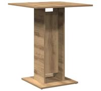 QJBSAVVA Table de Bistro en Bois d'Ingénierie, Table à Manger Carrée 60x60x75 cm, Design Moderne Chêne Artisanal pour Cuisine, Salon, Petit Appartement ou Bureau - Stable et Durable