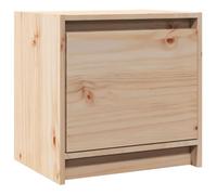 QJBSAVVA Table de chevet 40 x 30,5 x 40 cm en pin massif - Console de chevet robuste en bois véritable pour chambre à coucher - Table d'appoint décorative avec espace de rangement et grain de bois