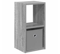 QJBSAVVA Table de chevet gris Sonoma - 25,5 x 22 x 49,5 cm - Table de chevet étroite en bois avec tiroir et compartiment de rangement - Petite console de chevet pour chambre à coucher et salon