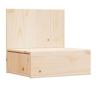 QJBSAVVA Table de chevet marron 42 x 32,5 x 40 cm en pin massif - Table de chevet classique avec tiroir et étagère - Console de chevet traditionnelle pour chambre à coucher de style maison de campagne