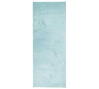 QJBSAVVA Tapis de Passage Oviedo à Poils Courts Vert 80x200 cm, Tapis Moderne et Doux en Polyester pour Salon, Chambre, Bureau et Couloir, Compatible Chauffage au Sol