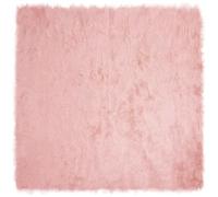 QJBSAVVA Tapis Fausse Peau de Mouton Tafalla, Tapis de Salon Carré 120 x 120 cm Rose, Tapis Shaggy Poils Longs en Polyester Doux et Moelleux pour Chambre et Salon
