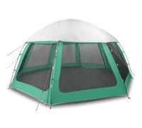 QJBSAVVA Tente de Piscine 510x510x260 cm, Abri de Piscine Rond avec Parois en Maille et Double Toit Amovible, Dôme pour Piscine Hors Sol en Polyester, Vert d'eau